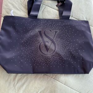 Victoria's Secret Black Tote with Silver Accents